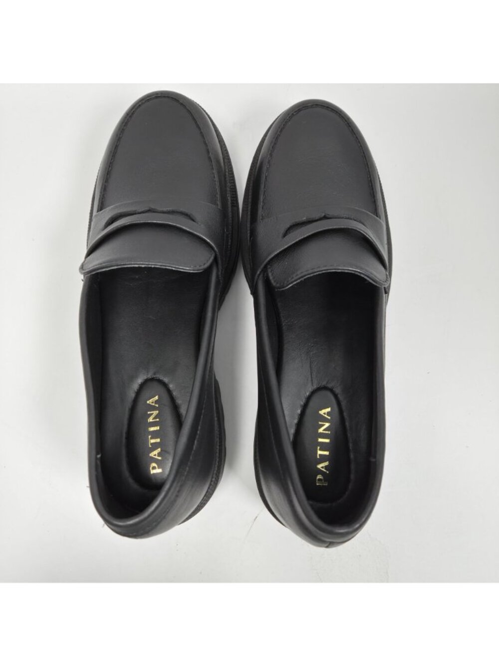 Patina Zoe Portland Leather Women's Black Leather Chunky Loafer Shoes US Size 11 - Picture 6 of 9